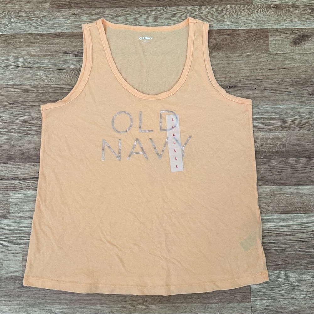 Old Navy Women’s Logo Tank Top Orange Size L NWT